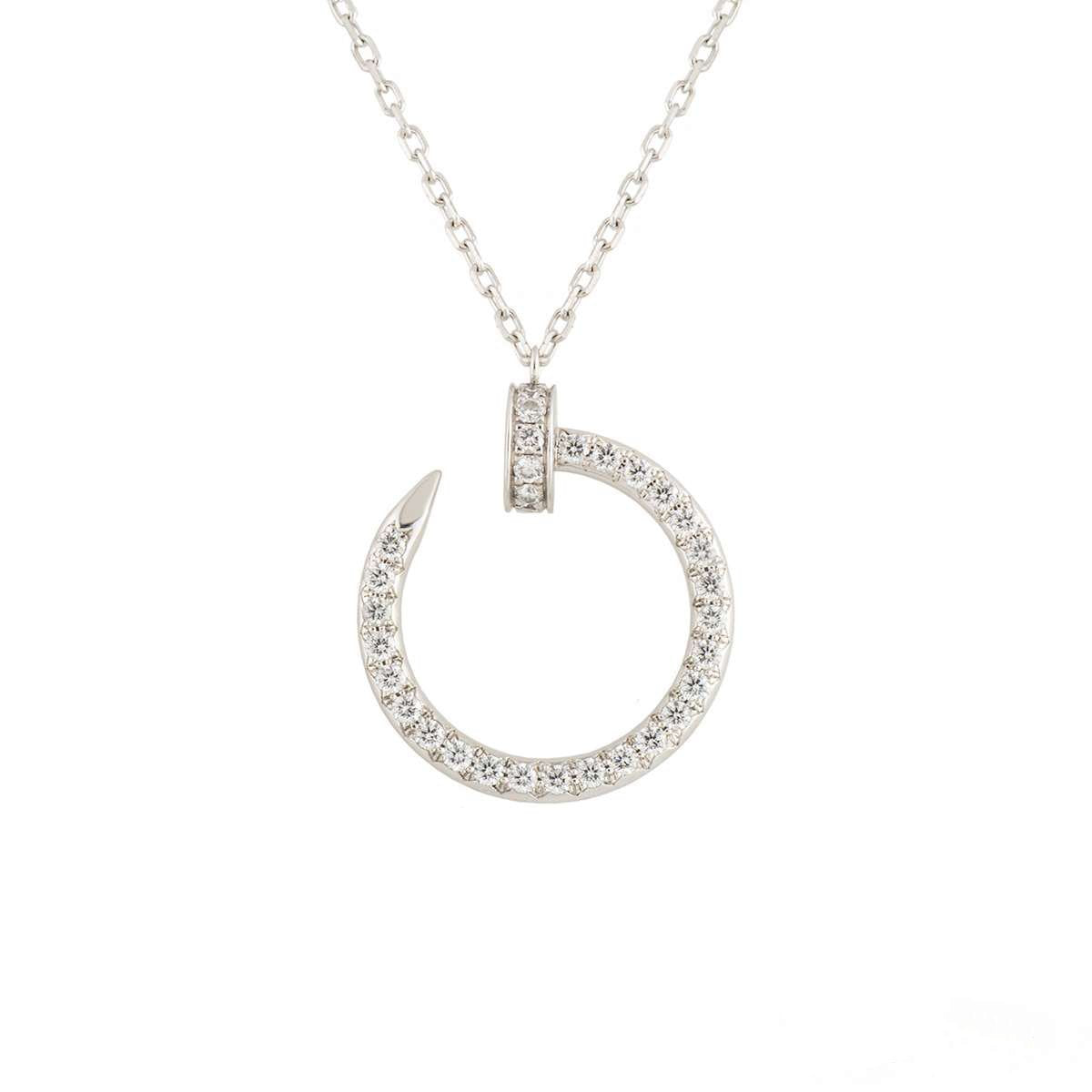 [moco jewelrys]JUSTE HALSKETTE SILBER DIAMANTEN