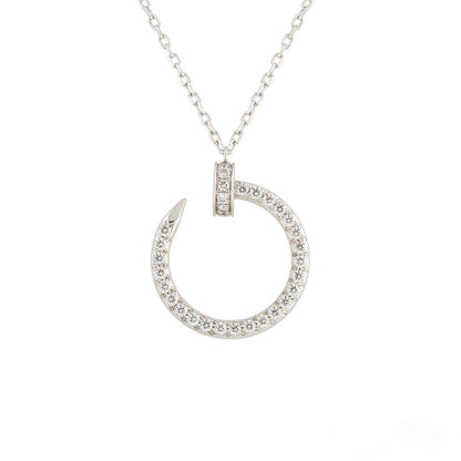 [moco jewelrys]JUSTE HALSKETTE SILBER DIAMANTEN