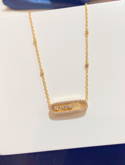 [moco jewelrys]MK MOVE FULL DIAMOND NECKLACE
