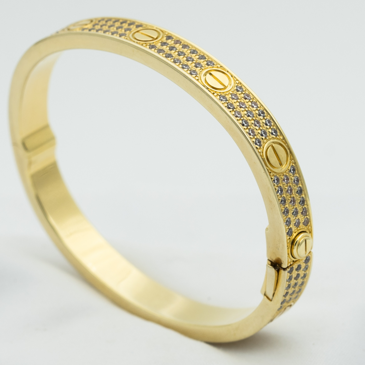 [moco jewelrys]LOVE ARMBAND 6.1MM DIAMANTBESETZT