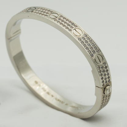 [moco jewelrys]LOVE ARMBAND 6.1MM DIAMANTBESETZT