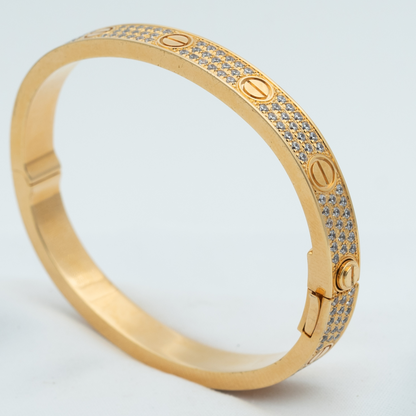 [moco jewelrys]LOVE ARMBAND 6.1MM DIAMANTBESETZT
