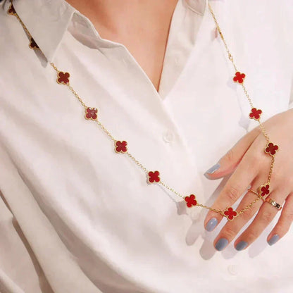 [moco jewelrys]KLEE 20 MOTIVE KARNEOL-HALSKETTE
