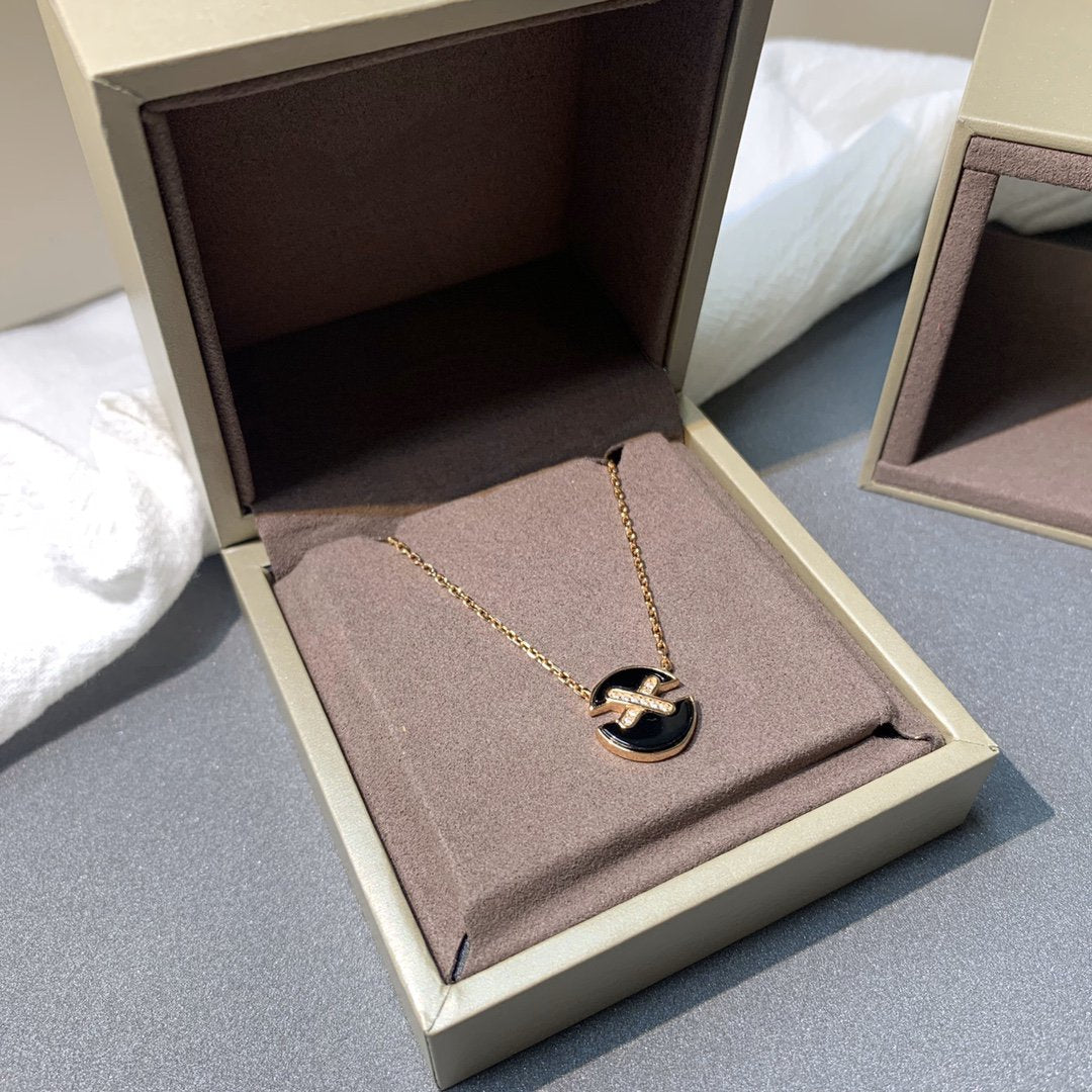 [moco jewelrys]JEUX PINK GOLD DIAMOND HALSKETTE