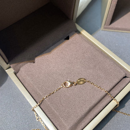 [moco jewelrys]JEUX PINK GOLD DIAMOND HALSKETTE