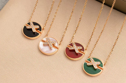 [moco jewelrys]Halskette mit Roségold-Diamanten