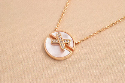 [moco jewelrys]Halskette mit Roségold-Diamanten