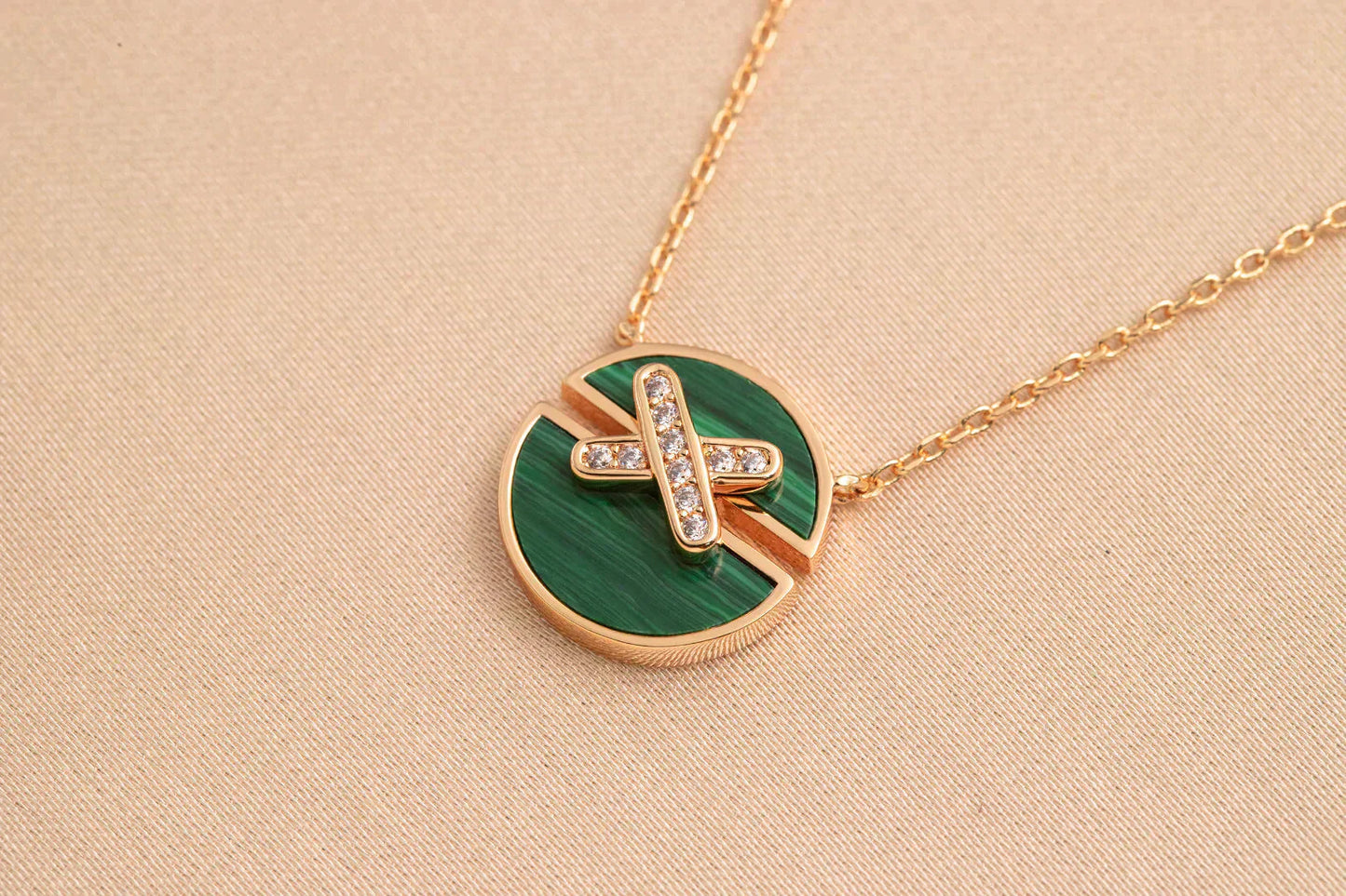 [moco jewelrys]Halskette mit Roségold-Diamanten