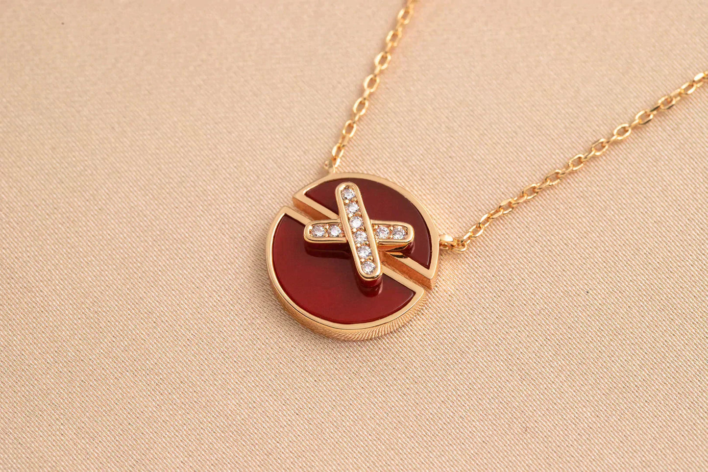 [moco jewelrys]Halskette mit Roségold-Diamanten