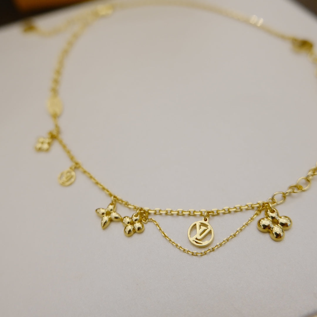[moco jewelrys]BLOOMING SUPPLE HALSKETTE MESSING