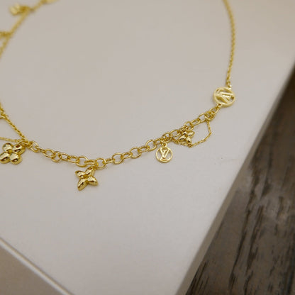 [moco jewelrys]BLOOMING SUPPLE HALSKETTE MESSING