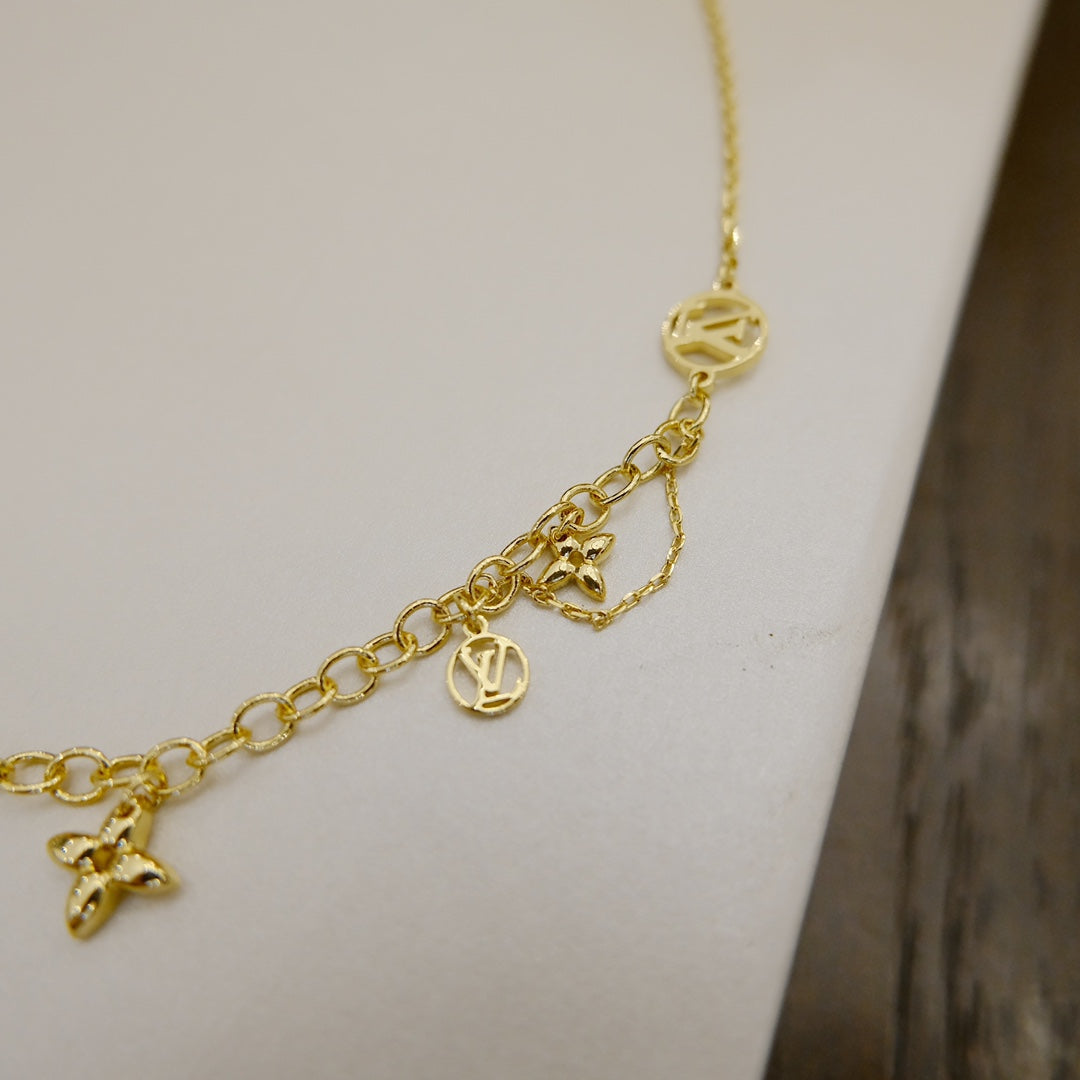 [moco jewelrys]BLOOMING SUPPLE HALSKETTE MESSING