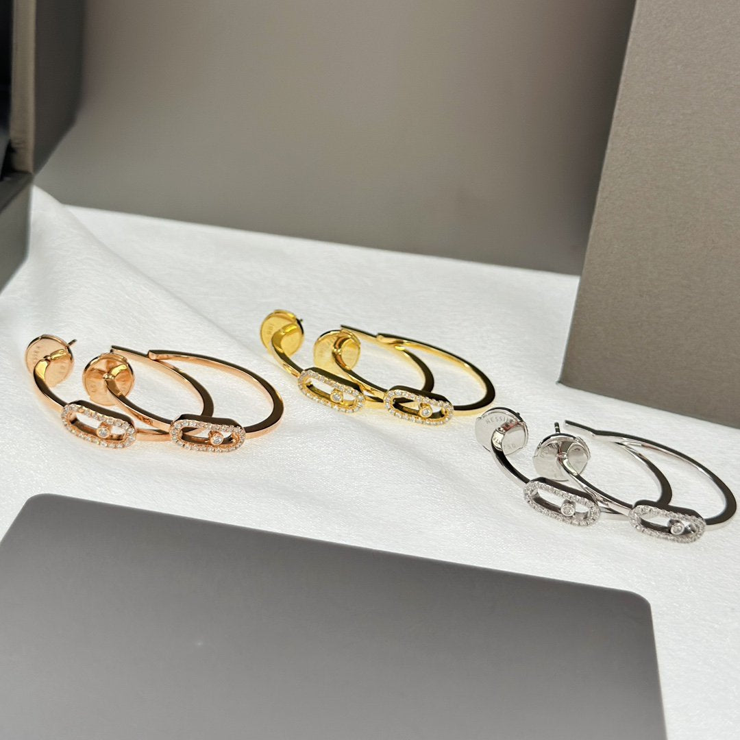 [ Moco ]CREOLES MOVE UNO PM DIAMOND EARRINGS