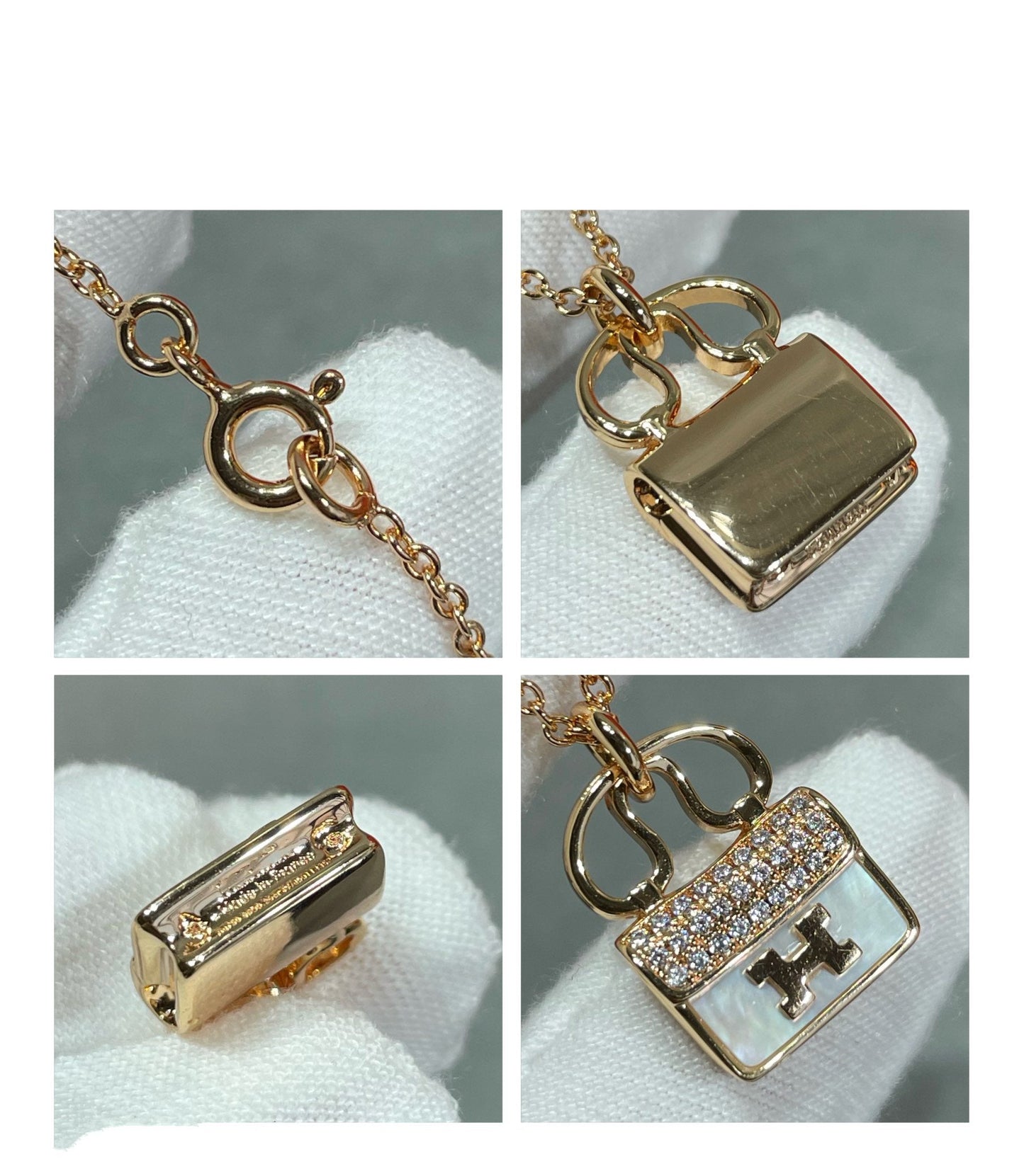 [moco jewelrys]H CIRCE MOISSANITE ANHÄNGER HALSKETTE GOLD