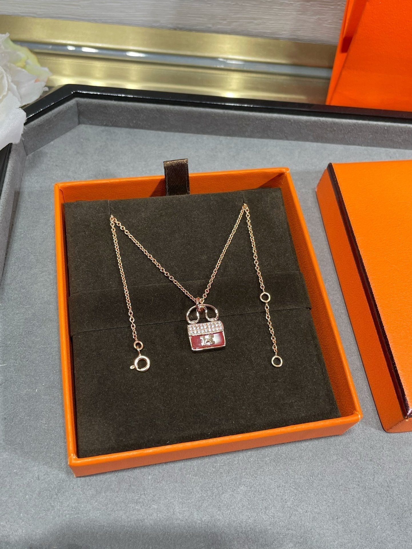 [moco jewelrys]H CIRCE MOISSANITE ANHÄNGER HALSKETTE GOLD
