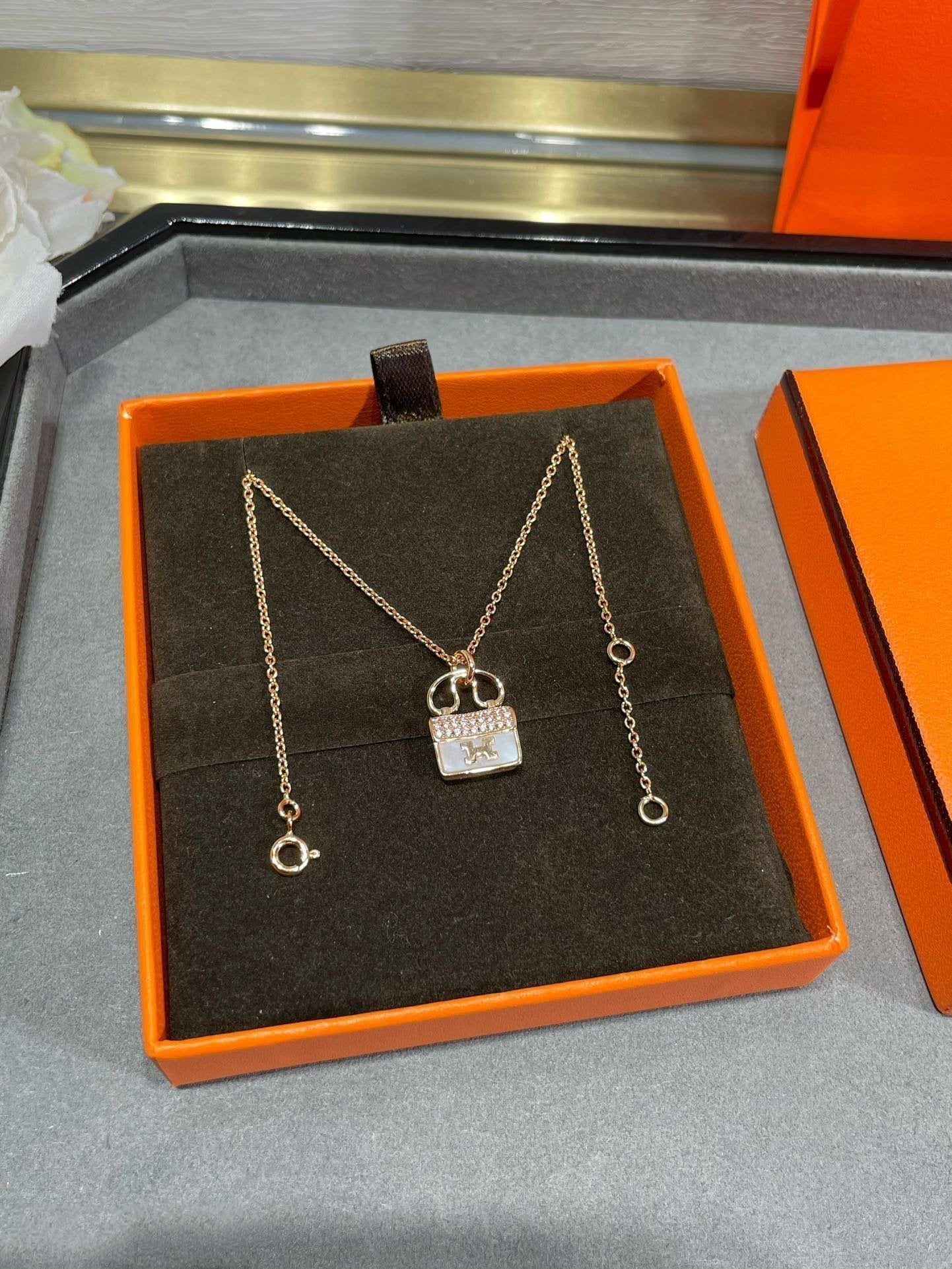 [moco jewelrys]H CIRCE MOISSANITE ANHÄNGER HALSKETTE GOLD