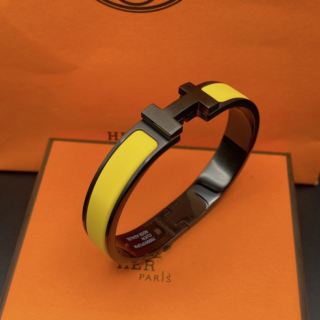 [moco jewelrys]CLIC HM SO BLACK YELLOW ARMREIF