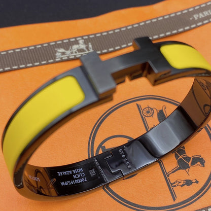 [moco jewelrys]CLIC HM SO BLACK YELLOW ARMREIF
