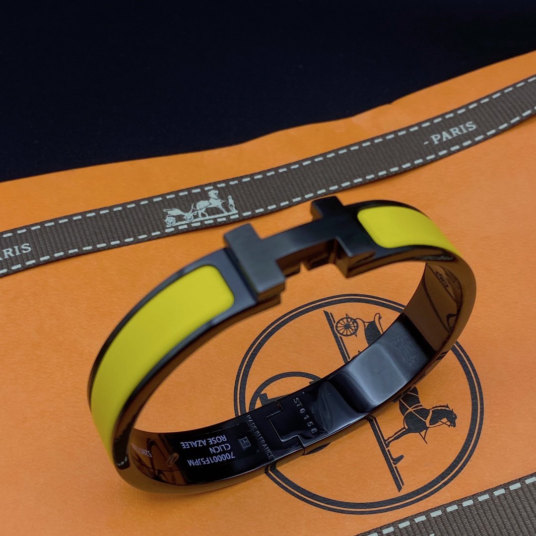 [moco jewelrys]CLIC HM SO BLACK YELLOW ARMREIF