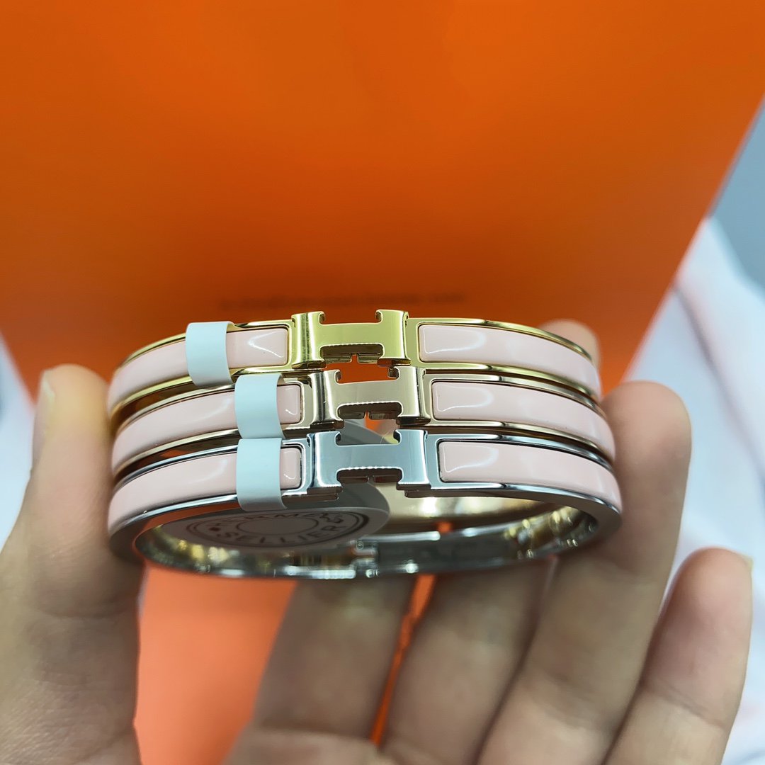 [moco jewelrys]KLASSISCHES HM CLIC ROSA 8MM EMAILLE ARMBAND