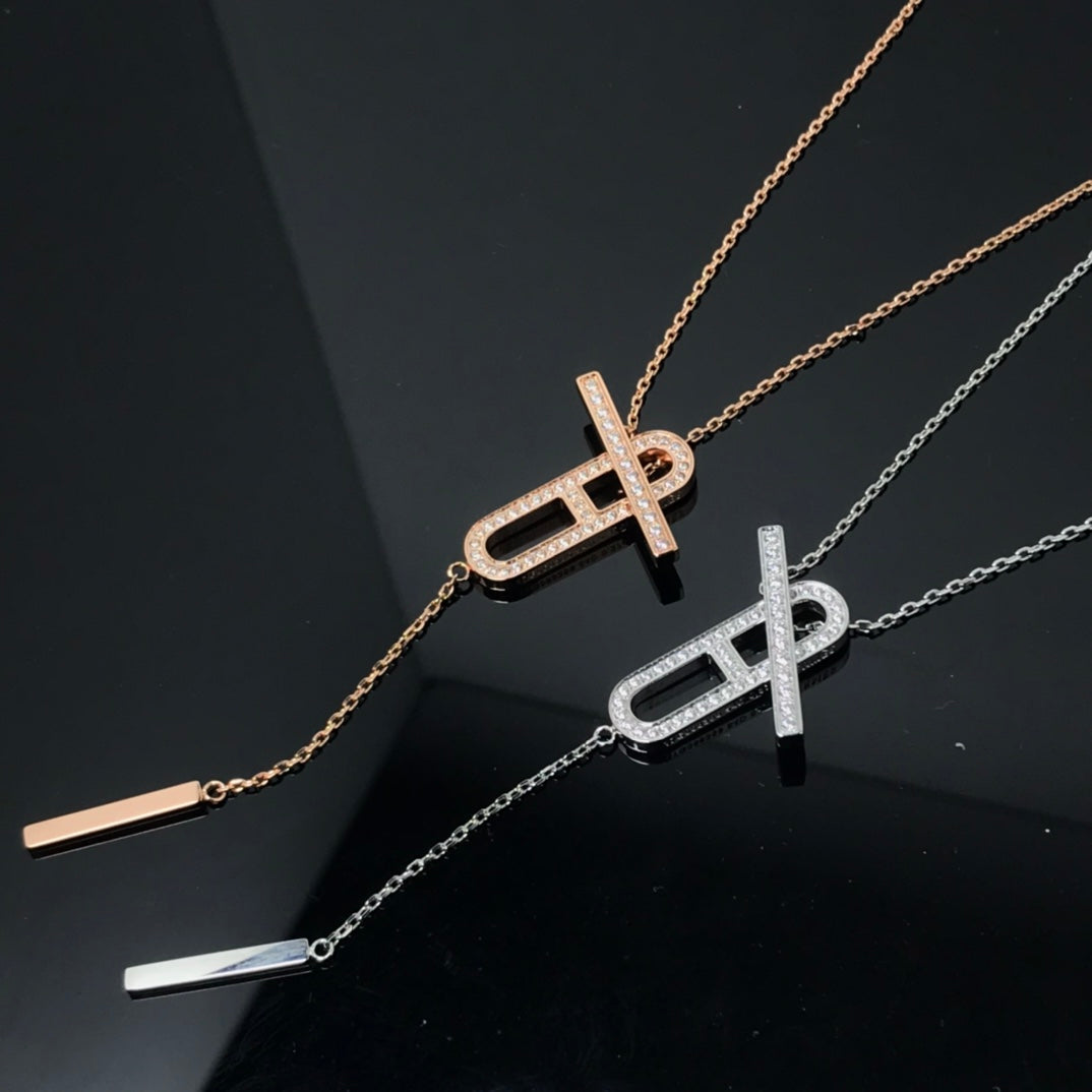 [moco jewelrys]HM-HALSKETTE PLATIN ROSEGOLD DIAMANT