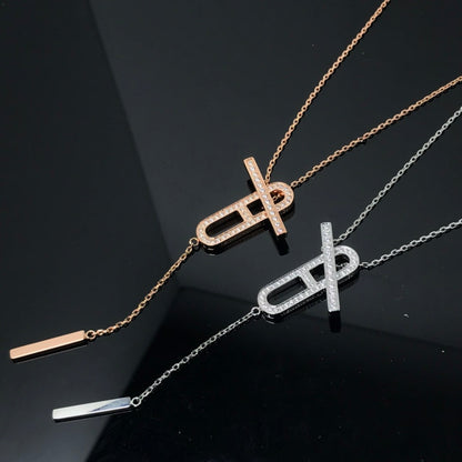 [moco jewelrys]HM-HALSKETTE PLATIN ROSEGOLD DIAMANT
