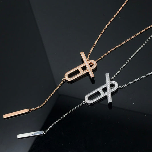 [moco jewelrys]HM NECKLACE PLATINUM ROSE GOLD DIAMOND