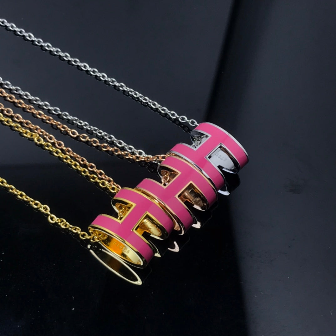 [moco jewelrys]H-HALSKETTE PINK