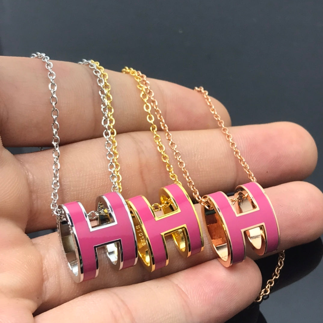 [moco jewelrys]H-HALSKETTE PINK