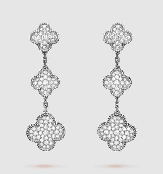 [moco jewelrys]KLEE 3 MOTIV DIAMANT SILBER OHRHÄNGER