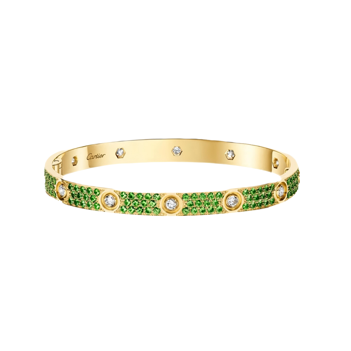 [Moco ]2026 PAVE GEMSTONE LOVE BRACELET 6.1MM 10 DIAMONDS