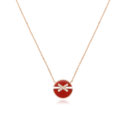 [moco jewelrys]Halskette mit Roségold-Diamanten