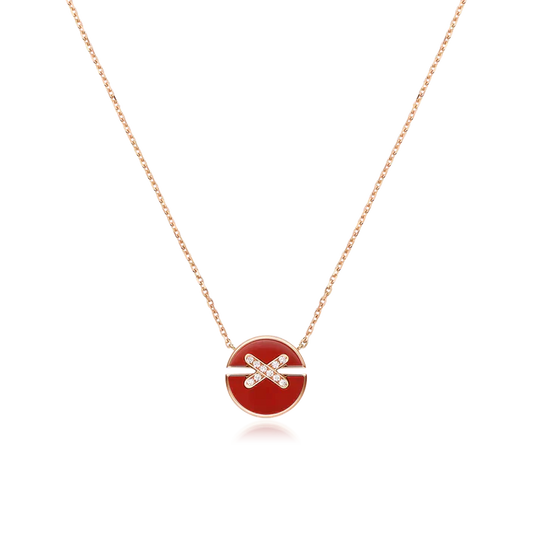 [moco jewelrys]Halskette mit Roségold-Diamanten