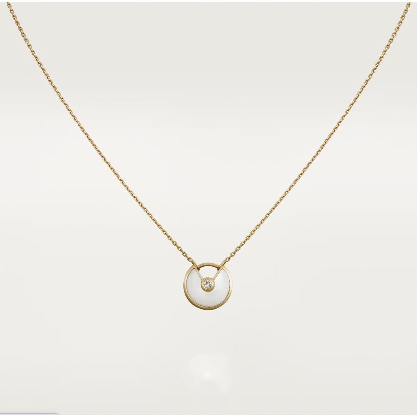 [moco jewelrys]AMULETTE ROSE GOLD MOP NECKLACE