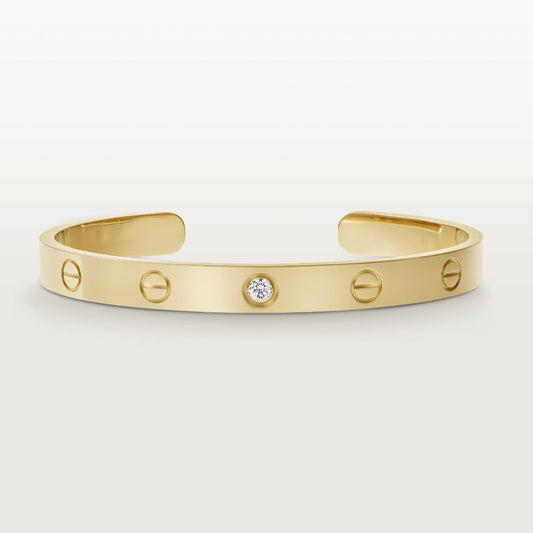 [moco jewelrys]LIEBESARMREIF 6.1MM 1 DIAMANT OFFENER ARMREIF