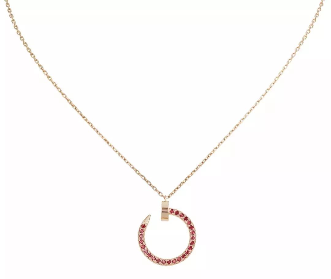 [moco jewelrys]JUSTE NECKLACE GOLD RED DIAMONDS