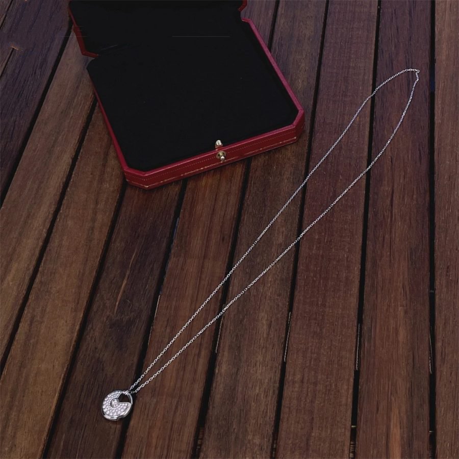 [moco jewelrys]AMULETTE SILVER FULL DIAMOND NECKLACE
