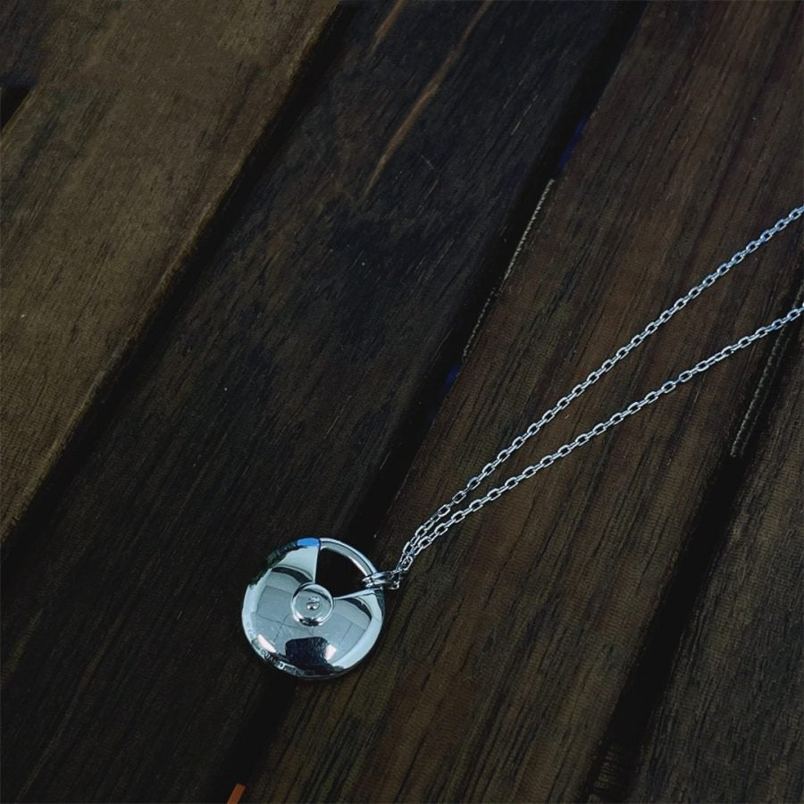 [moco jewelrys]AMULETTE SILVER FULL DIAMOND NECKLACE