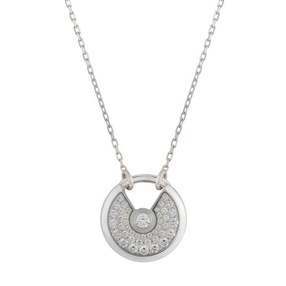 [moco jewelrys]AMULETTE SILVER FULL DIAMOND NECKLACE