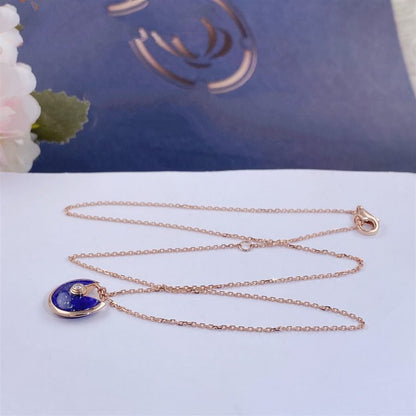 [moco jewelrys]AMULETTE ROSE GOLD AGATE NECKLACE