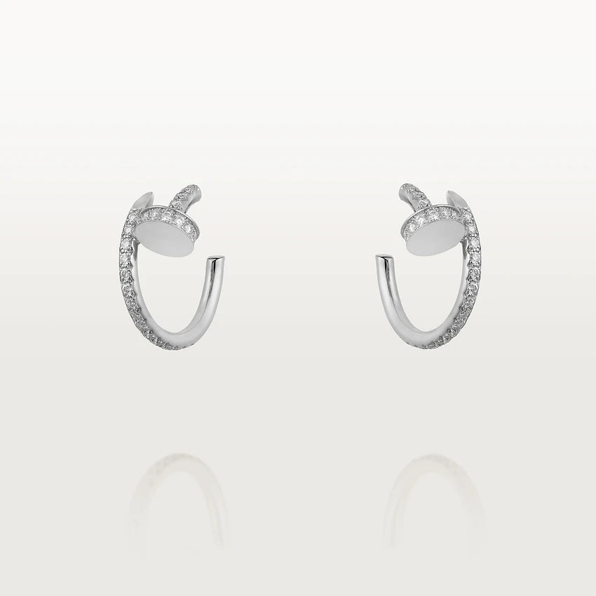 [moco jewelrys]JUSTE EARRINGS 12.75MM SILVER DIAMOND