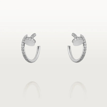 [moco jewelrys]JUSTE EARRINGS 12.75MM SILVER DIAMOND