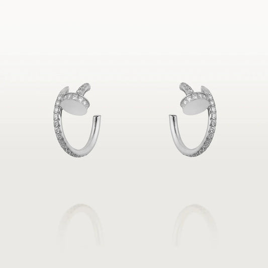 [moco jewelrys]JUSTE OHRRINGE 12.75MM SILBER DIAMANT