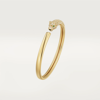 [moco jewelrys]PANTHERE GOLD DIAMOND OPEN BRACELET
