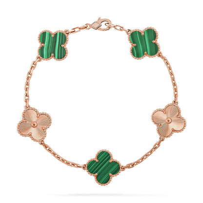 [Moco jewelrys] CLOVER 5 MOTIV MALACHIT ARMBAND KOLLEKTION