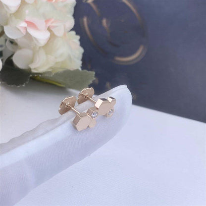 [moco jewelrys]BEE LOVE PINK GOLD DIAMANT OHRRINGE