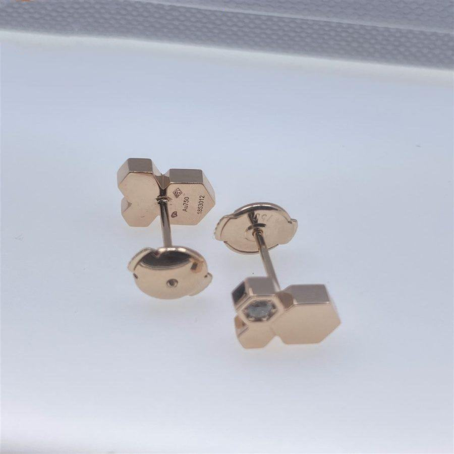 [moco jewelrys]BEE LOVE PINK GOLD DIAMANT OHRRINGE
