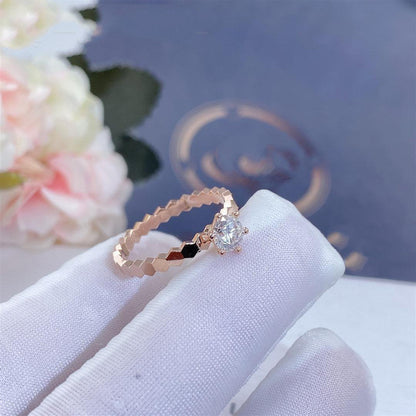 [moco jewelrys]BEE LOVE RING ROSÉGOLD 1 DIAMANT