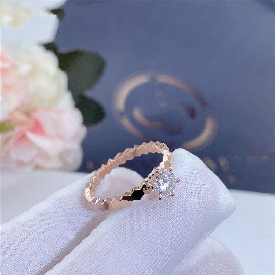 [moco jewelrys]BEE LOVE RING ROSÉGOLD 1 DIAMANT