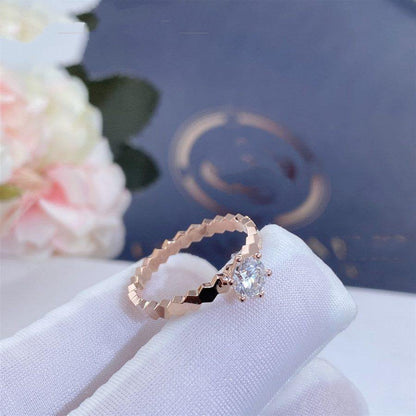 [moco jewelrys]BEE LOVE RING ROSÉGOLD 1 DIAMANT